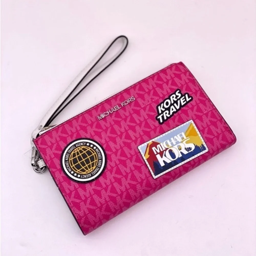 Michael Kors Jet Set Travel DoubleZip Wallet Wristlet